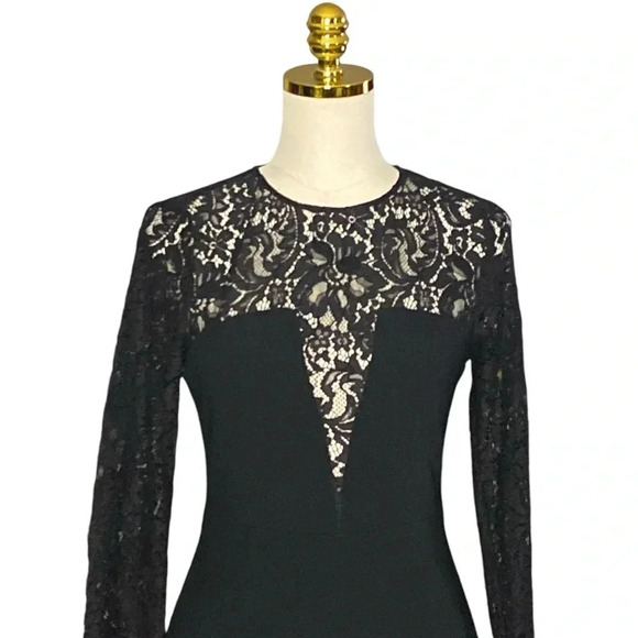 ARITZIA BABATON |  Masaki Black Lace Bastier Bodycon Mini Dress Size 4 - Picture 7 of 11